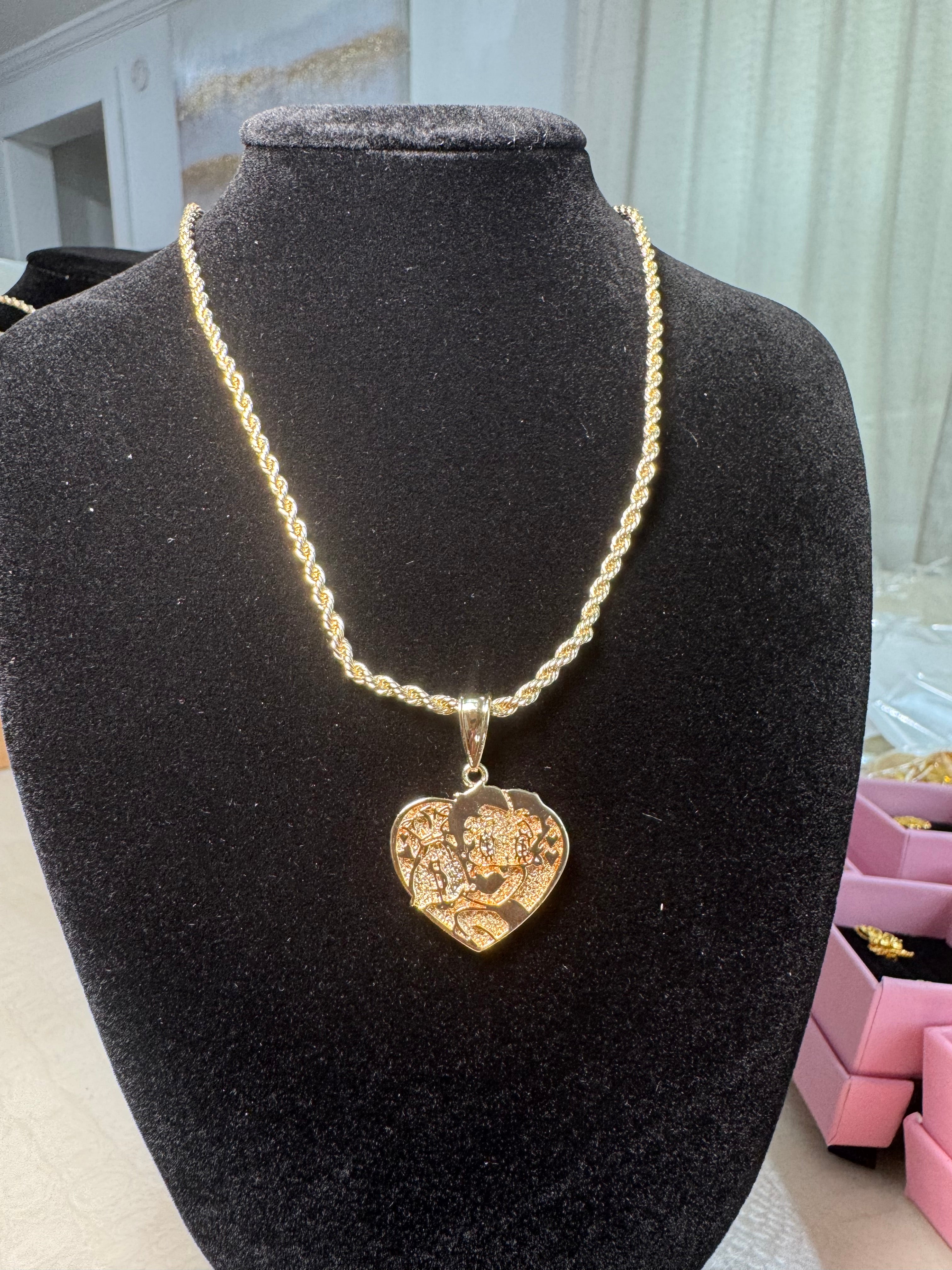 MONEYBAG BETTY HRT PENDANT + CHAIN