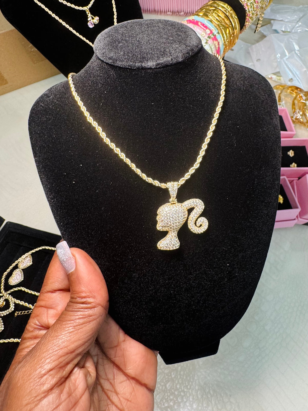 ICEE BARBIE PENDANT + CHAIN
