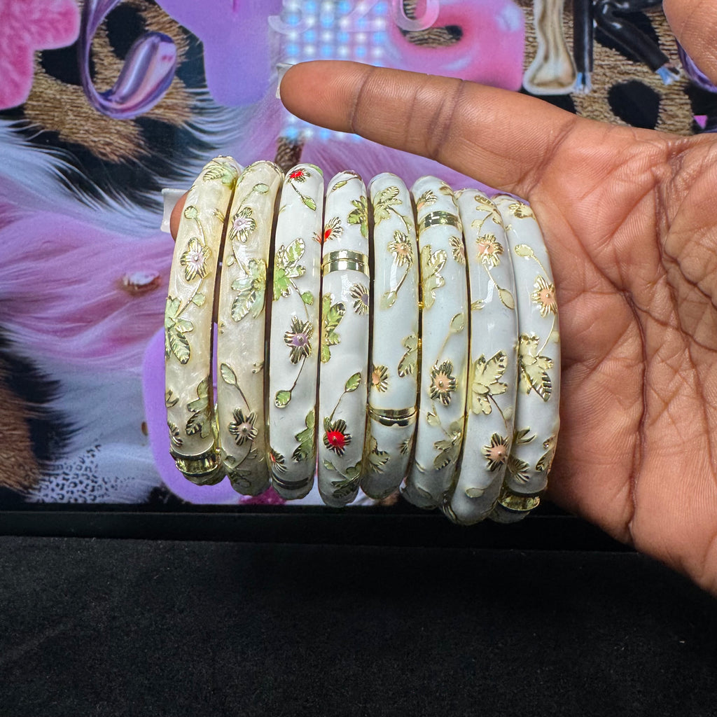 GLD ENAMEL BANGLES