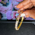 GOLD FLEUR BANGLES