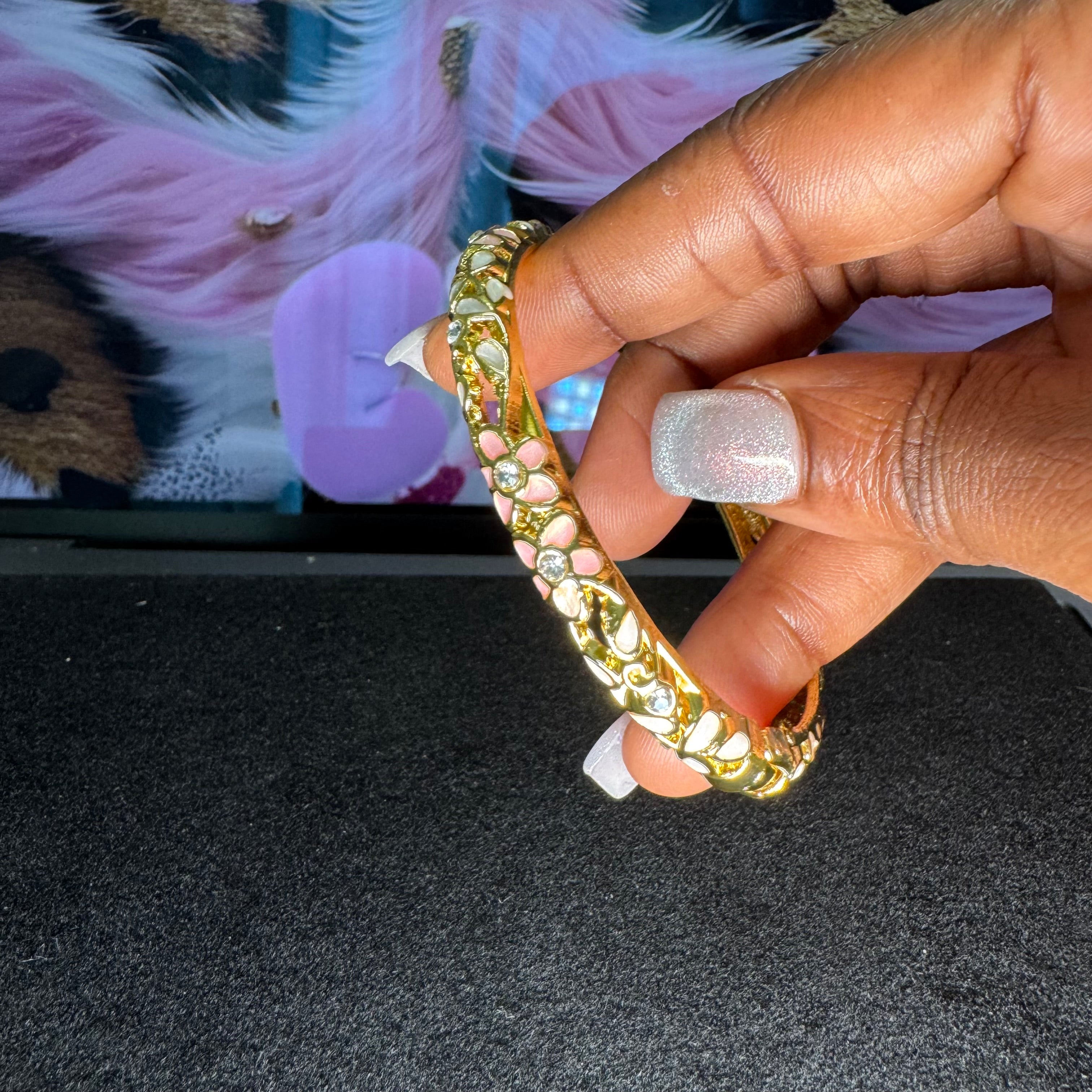 GOLD FLEUR BANGLES