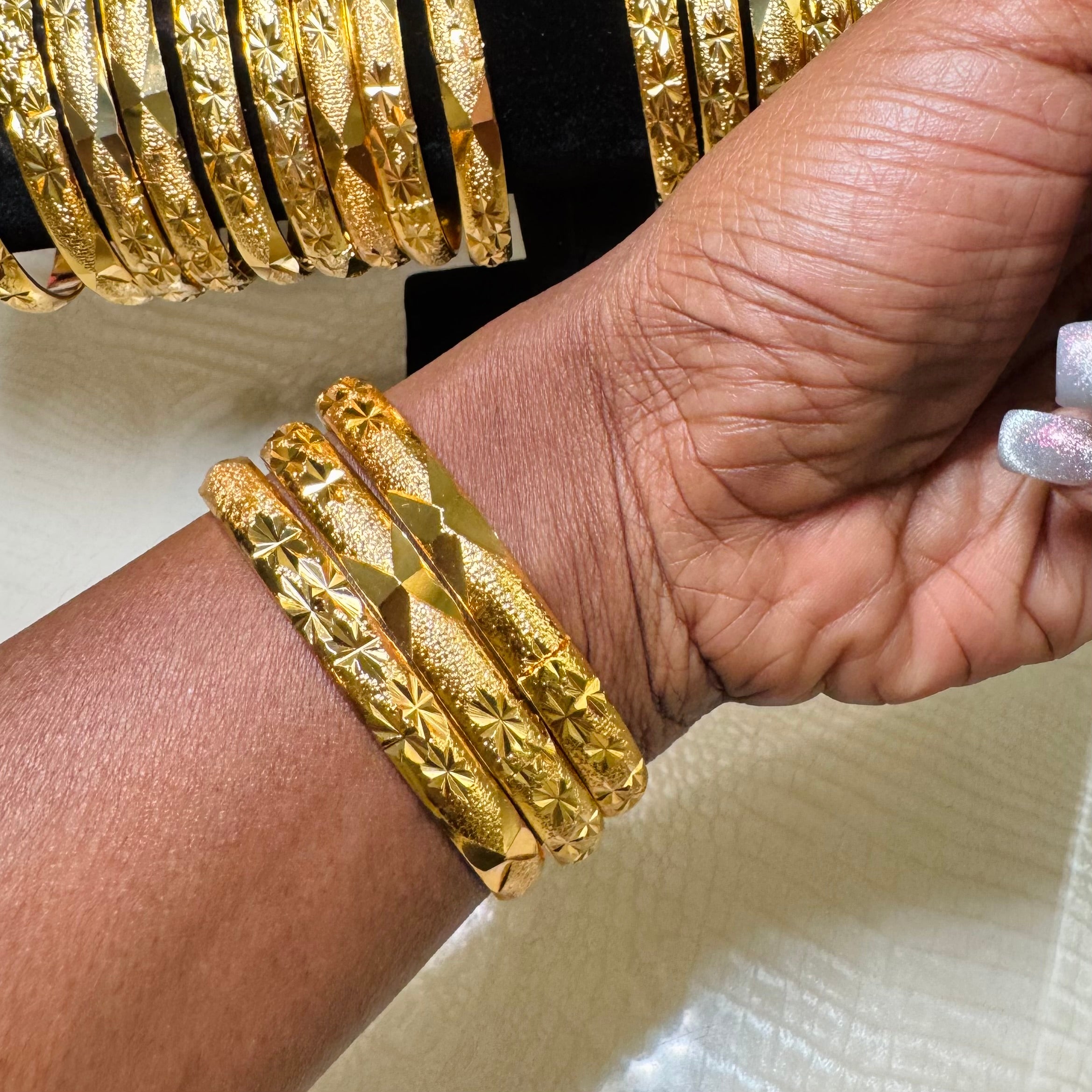 GOLDEN LOCK BANGLES